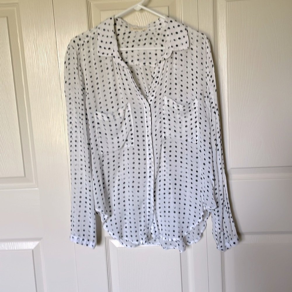 Bella Dahl Polka Dot Blouse Size M
